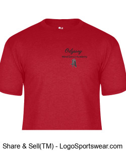 T-Shirt Tri-Blend Red Design Zoom